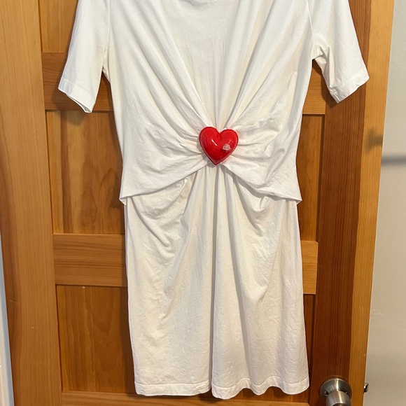 MOSCHINO White Inflatable Heart Minidress - Picture 2 of 7